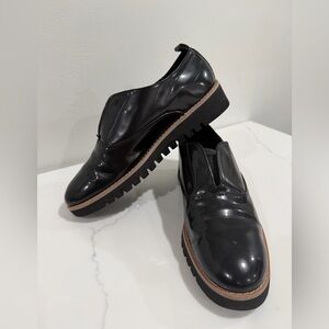 Zara Size 38 Black Leather Shoes